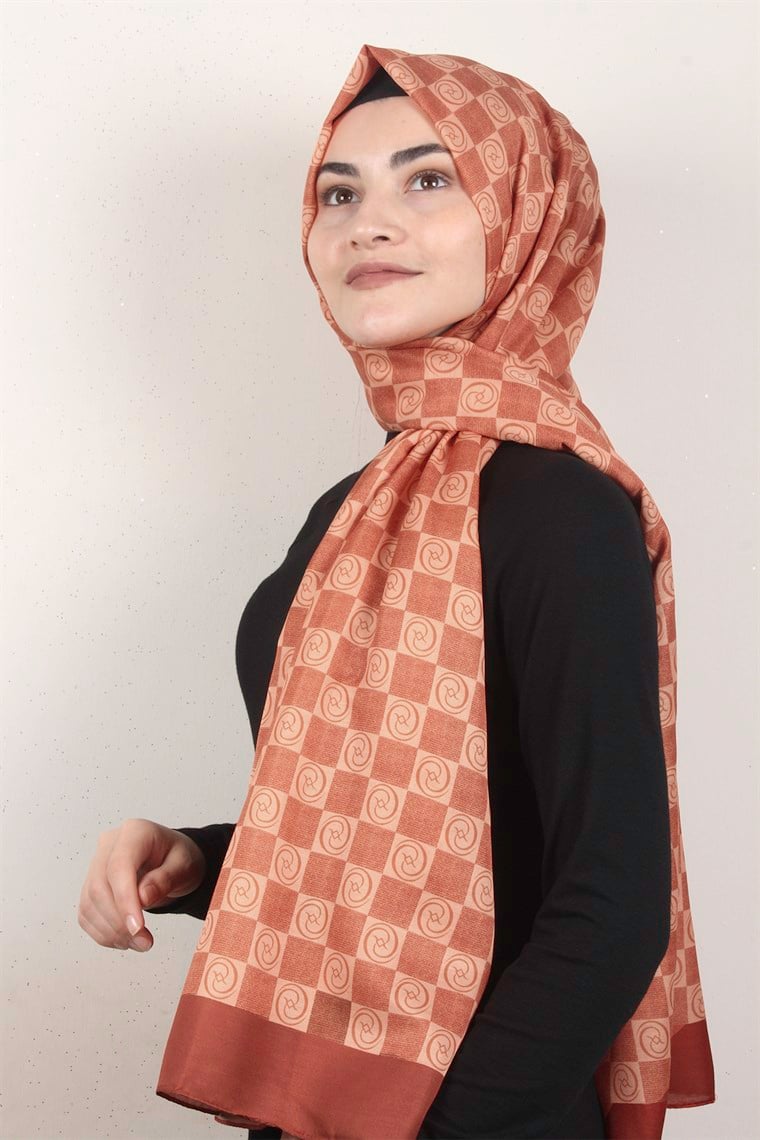 Gloria Soft Şal 2734-6 Dama Turuncu