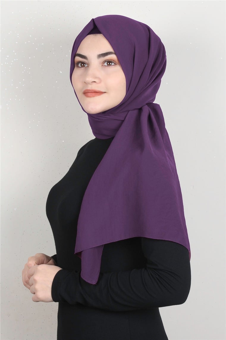 İnce Cazz Şal 1487-6 İncir Moru