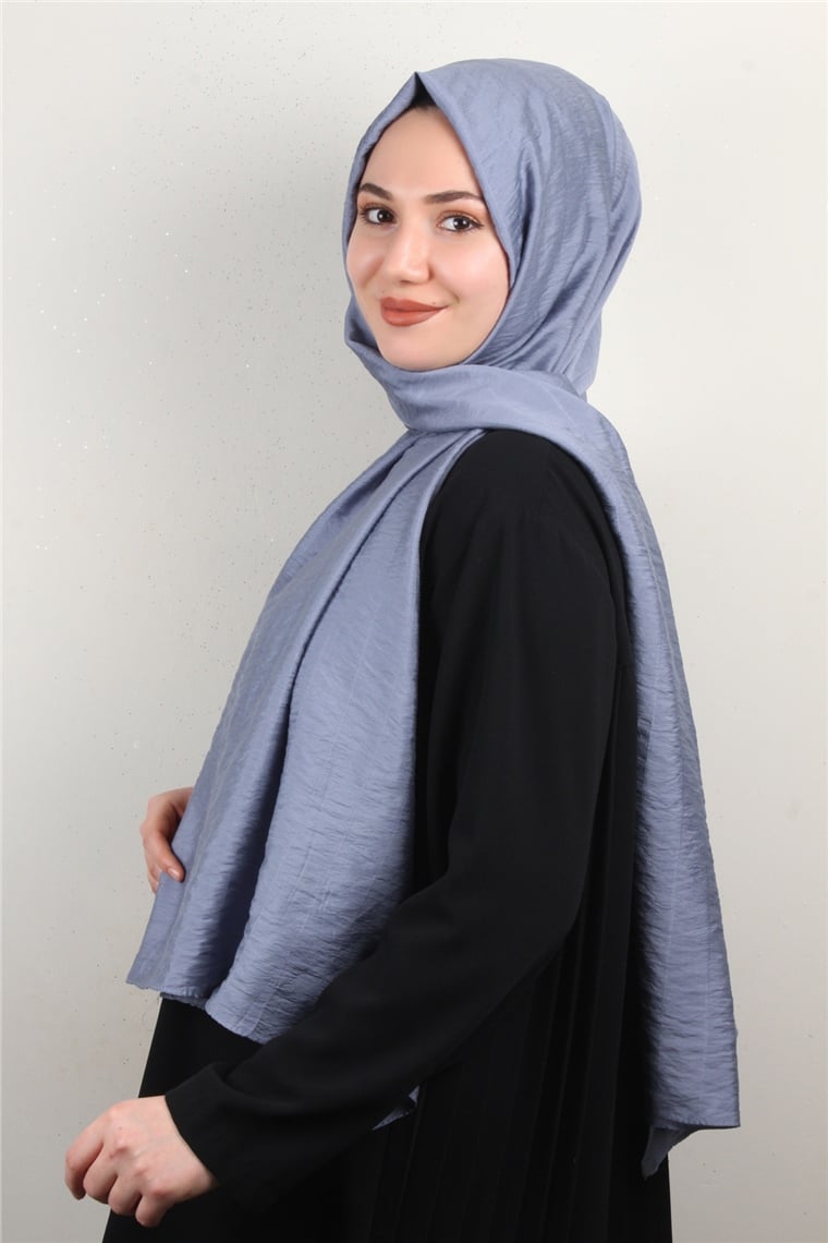 İnce Kareli Şal 2580-27 İndigo