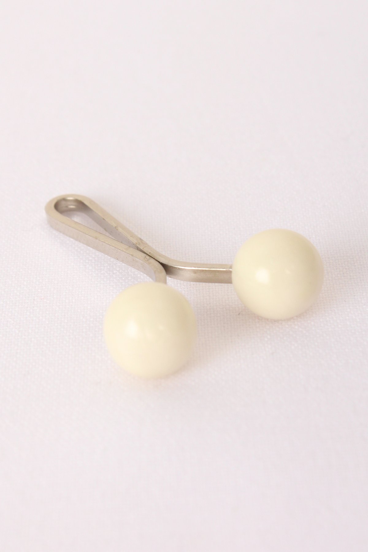 İncili Eşarp İğnesi 302-0001-105 Ekru