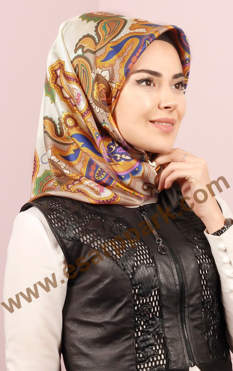 İndirimli İthal İpek Eşarp 13013-7