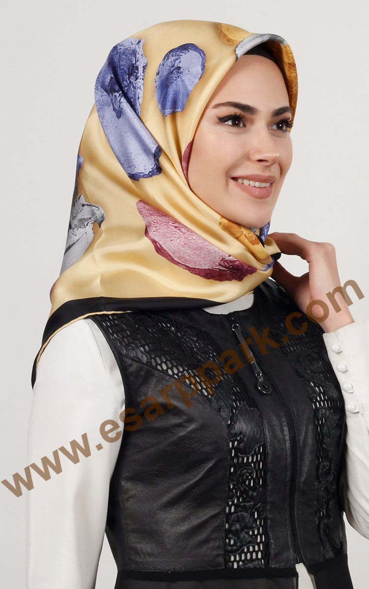 İndirimli İthal İpek Eşarp 1307-3