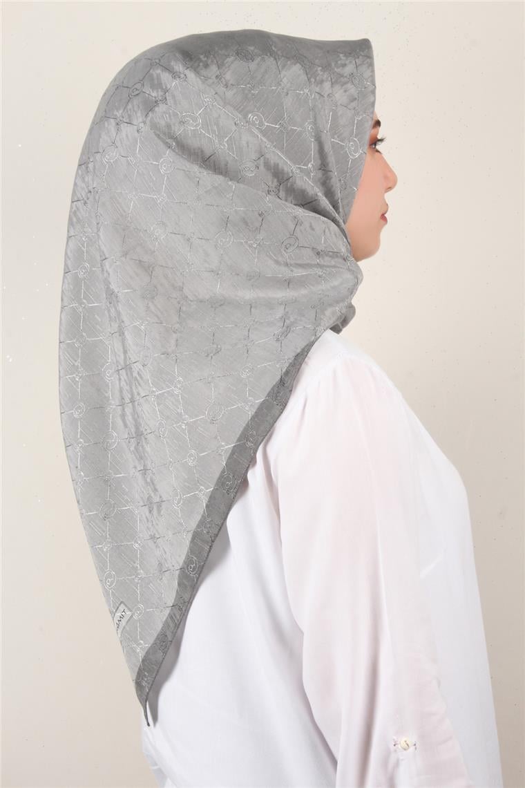 İpeksi Monogram Eşarp 8086-10 Duman