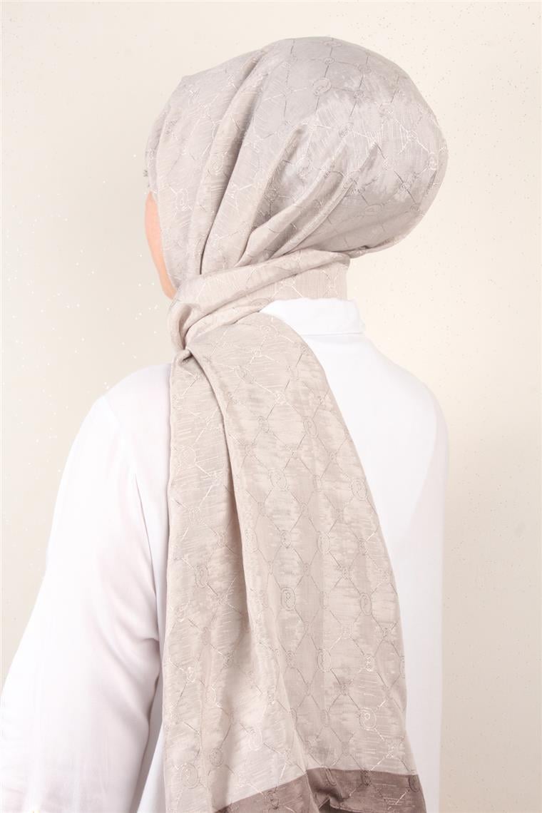 İpeksi Monogram Şal 2753-13 Taş
