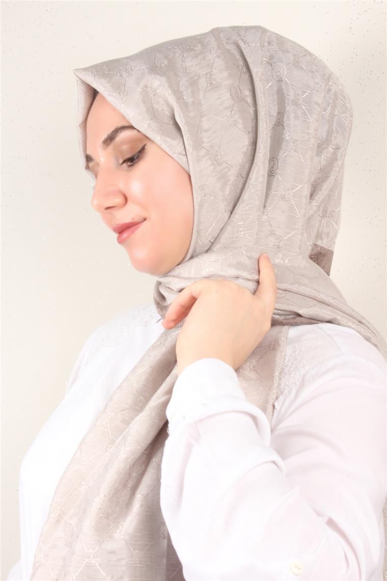 İpeksi Monogram Şal 2753-13 Taş
