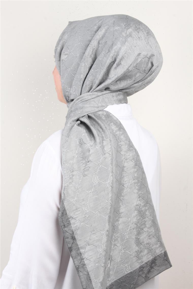 İpeksi Monogram Şal 2753-24 Duman
