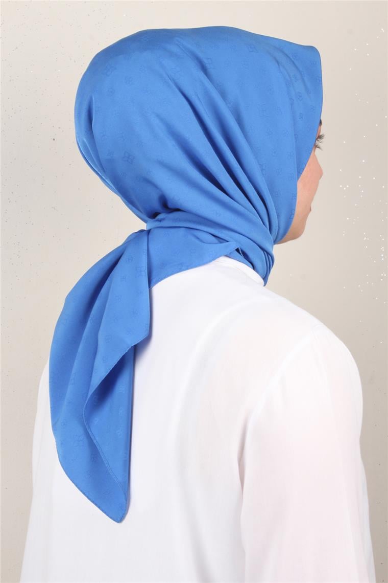 Jakarlı Icon Eşarp 2757-2 Mavi