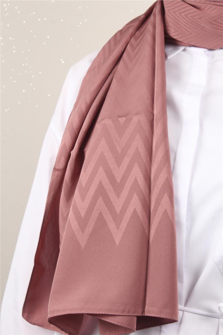 Jakarlı İcon Şal 3101-12 Gül Kurusu