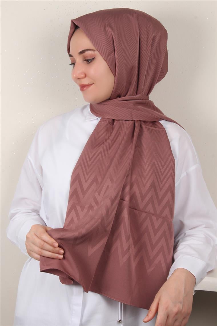 Jakarlı İcon Şal 3101-12 Gül Kurusu