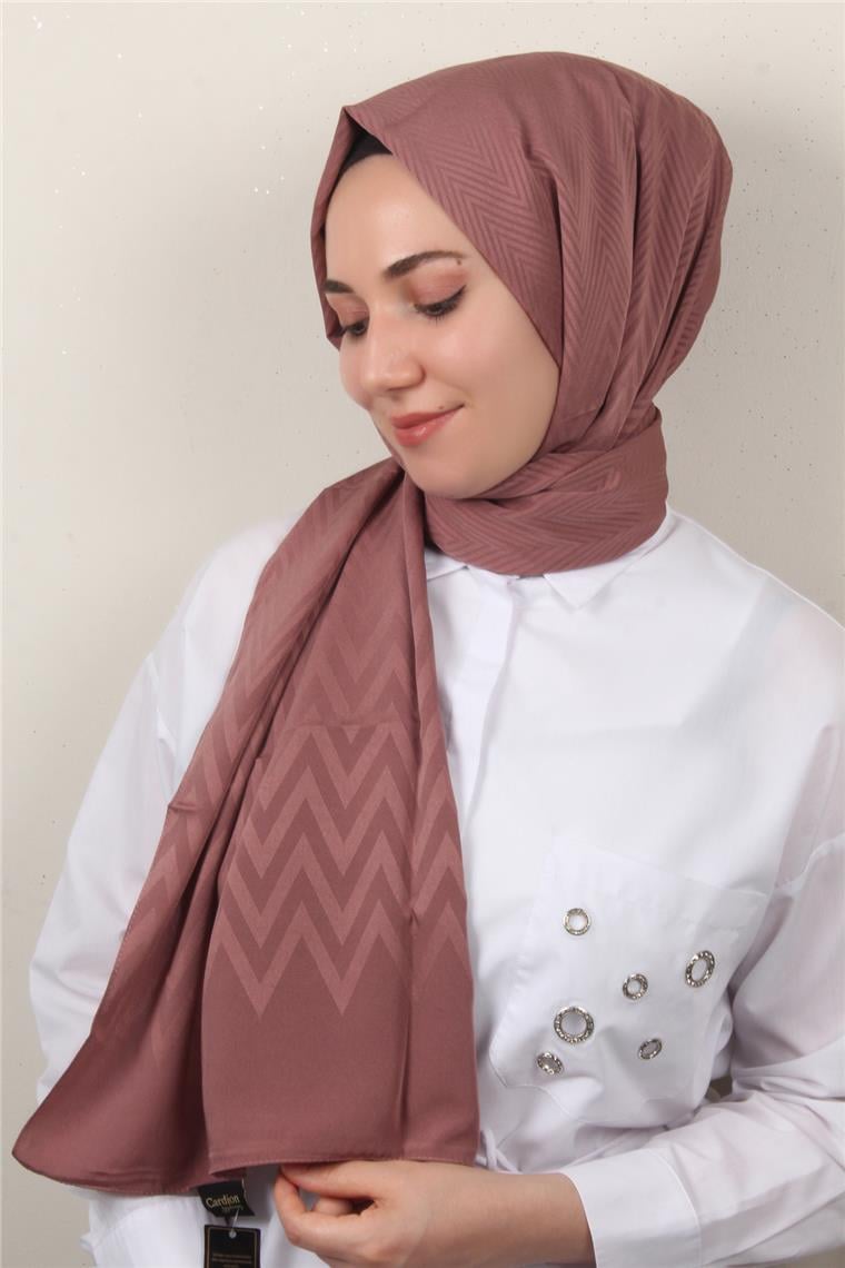 Jakarlı İcon Şal 3101-12 Gül Kurusu