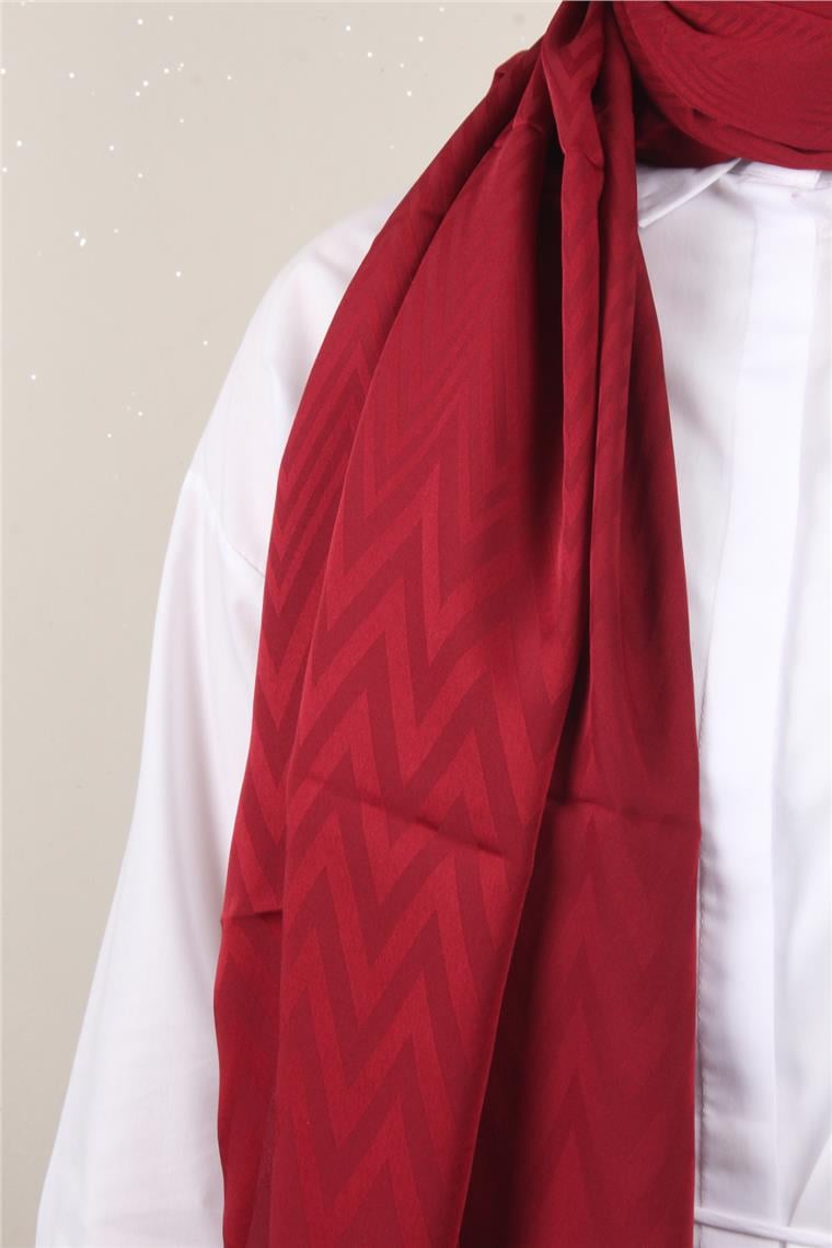 Jakarlı İcon Şal 3101-7 Bordo