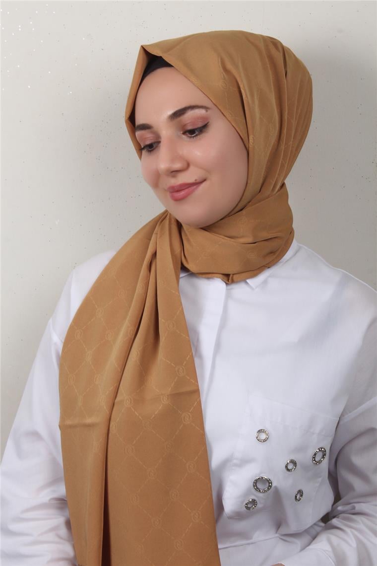 Jakarlı İcon Şal 3103-12 Karamel