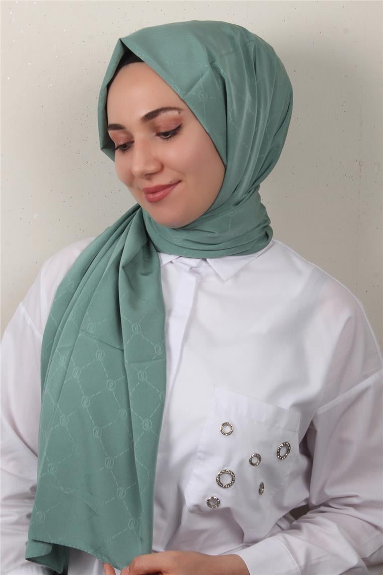 Jakarlı İcon Şal 3103-3 Mint Yeşili