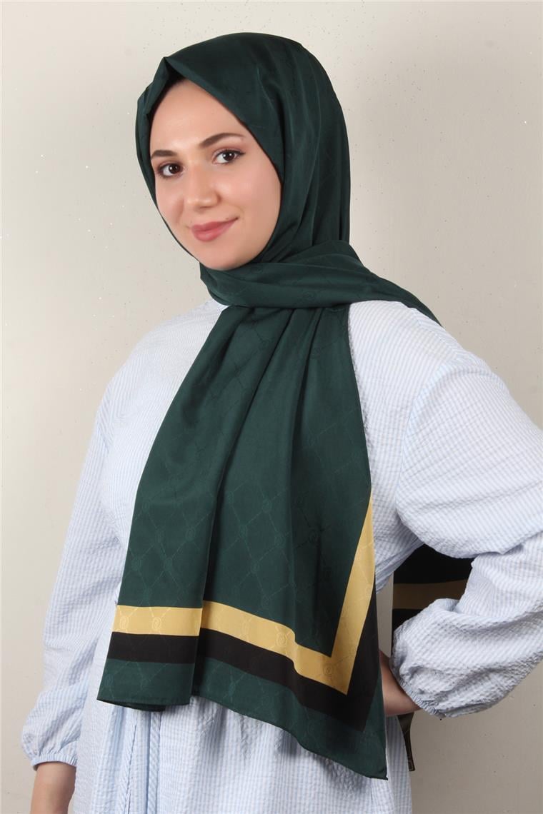 Jakarlı İcon Şal 3105-1 Zümrüt