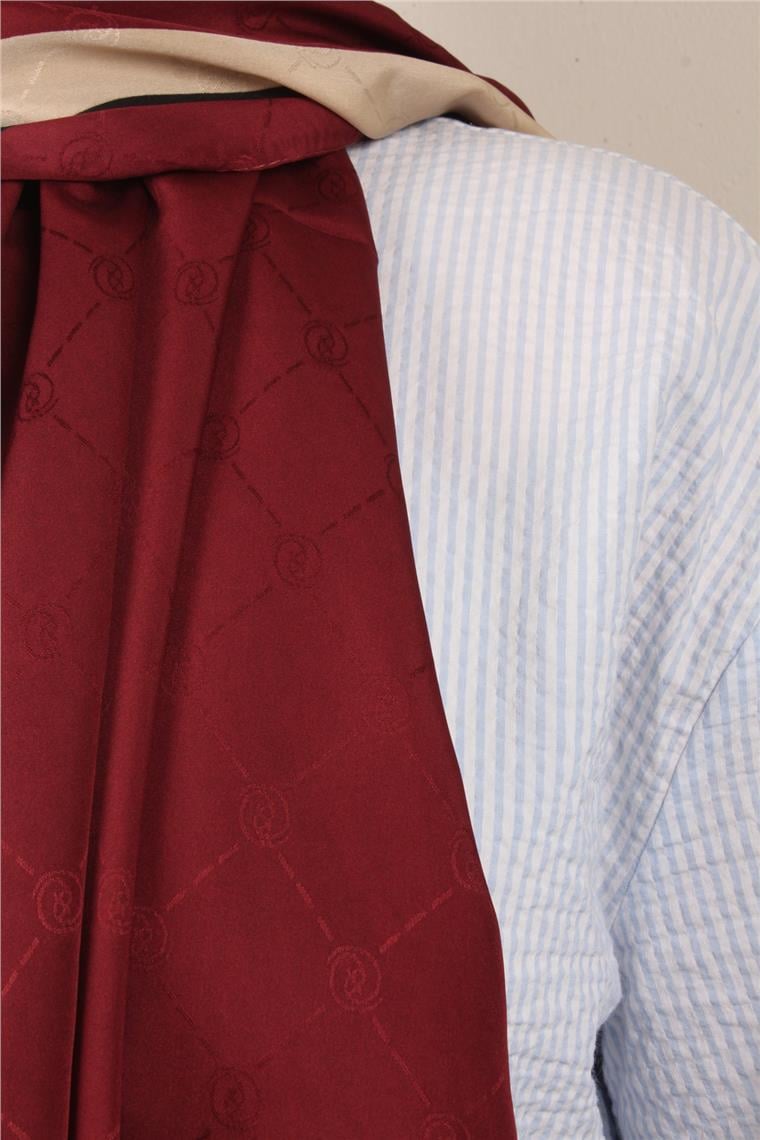 Jakarlı İcon Şal 3105-5 Bordo