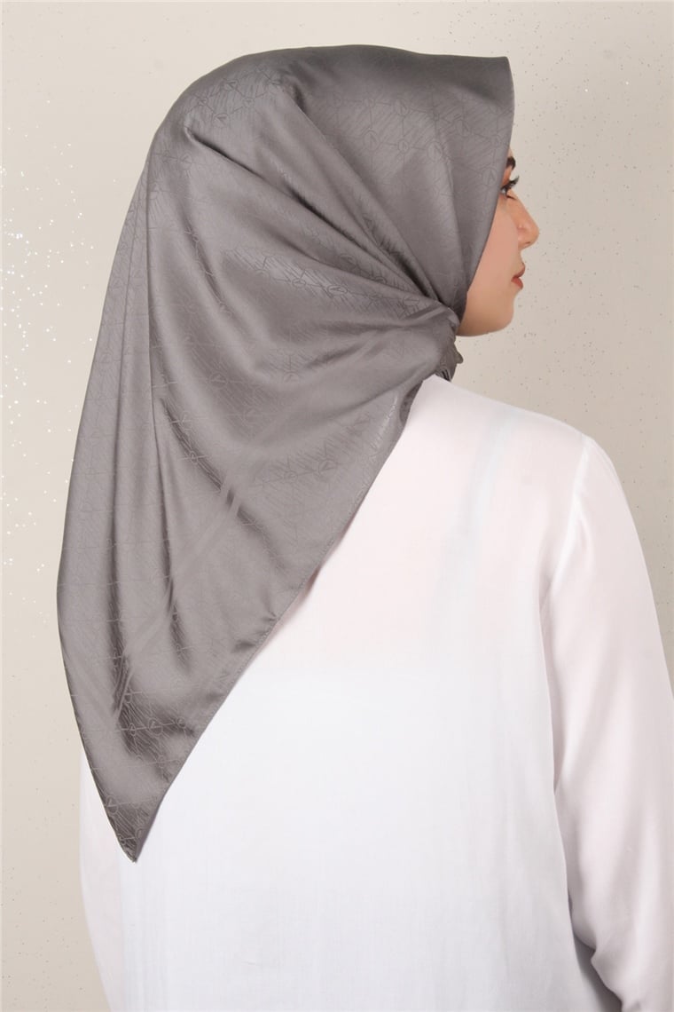 Jakarlı İpeksi Eşarp 3088-2 Füme