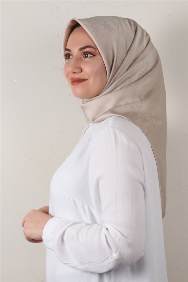 Jakarlı İpeksi Eşarp 3089-17 Koyu Taş