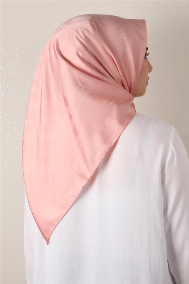 Jakarlı İpeksi Eşarp 3089-21 Pembe
