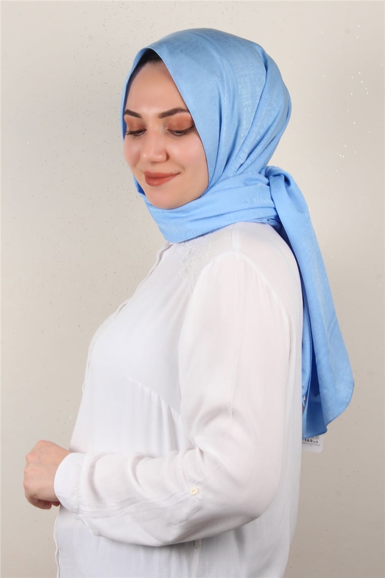 Jakarlı İpeksi Şal 8084-10 Bebe Mavisi