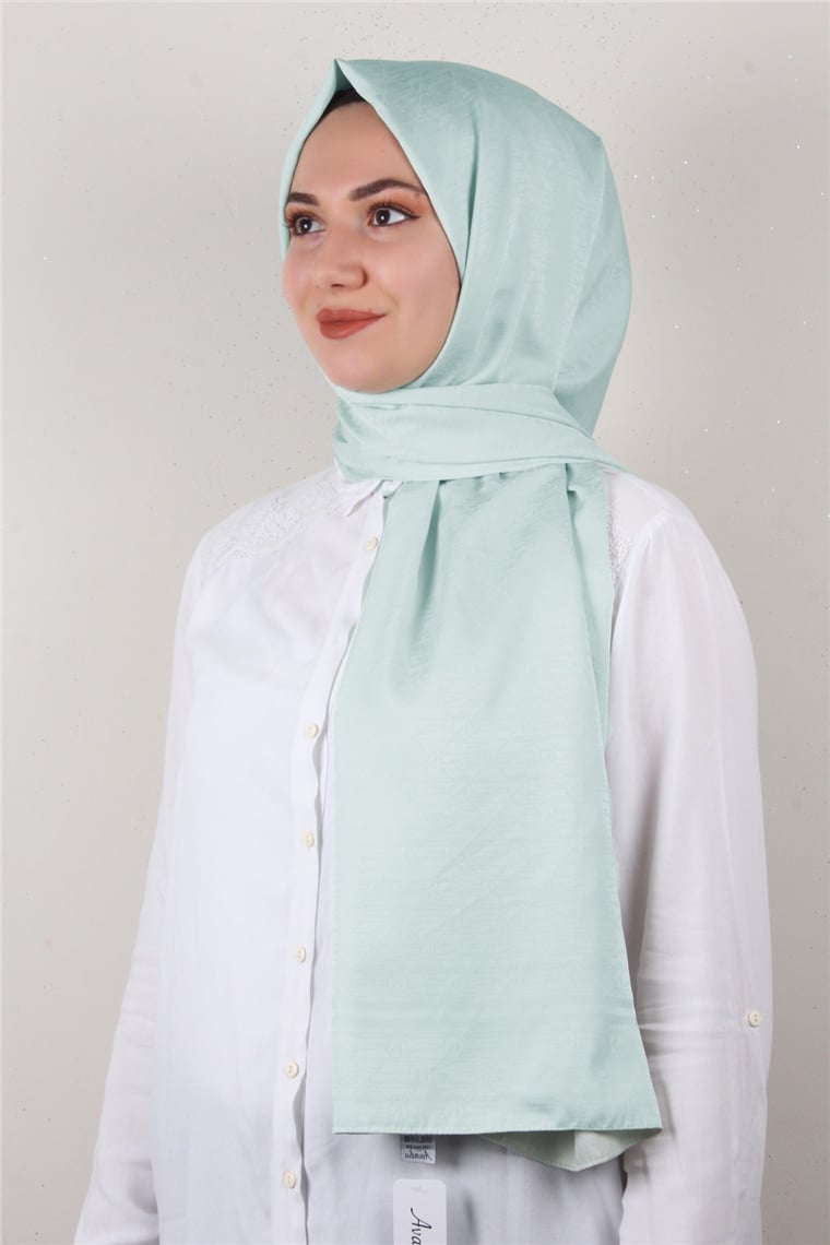 Jakarlı İpeksi Şal 8084-17 Mentol Buğusu