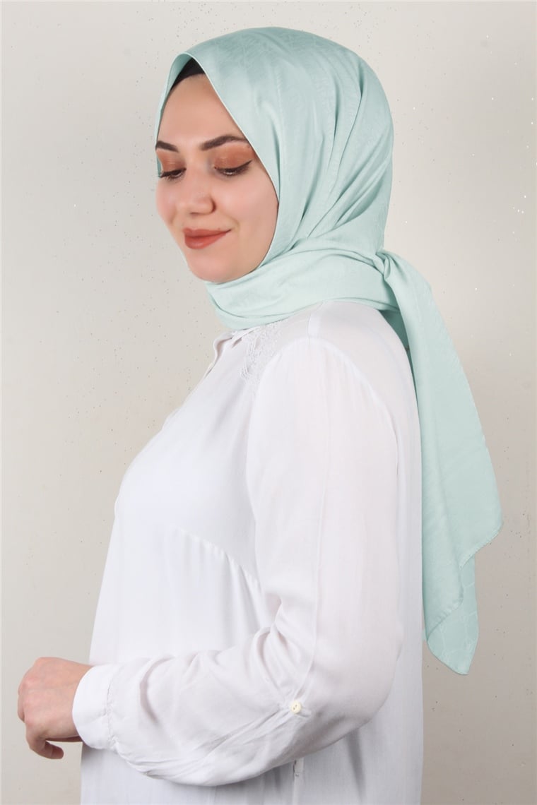 Jakarlı İpeksi Şal 8084-17 Mentol Buğusu