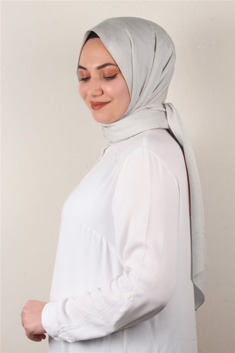 Jakarlı İpeksi Şal 8084-3 Koyu Taş