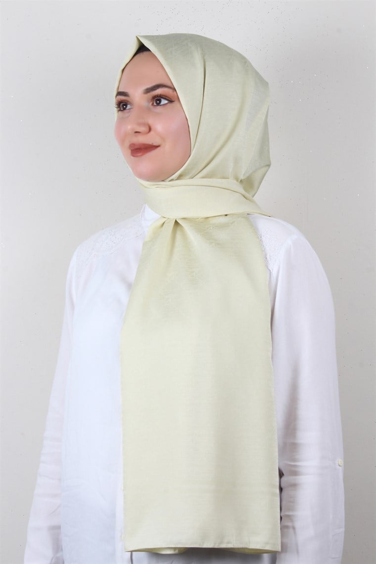 Jakarlı İpeksi Şal 8084-5 Fil dişi