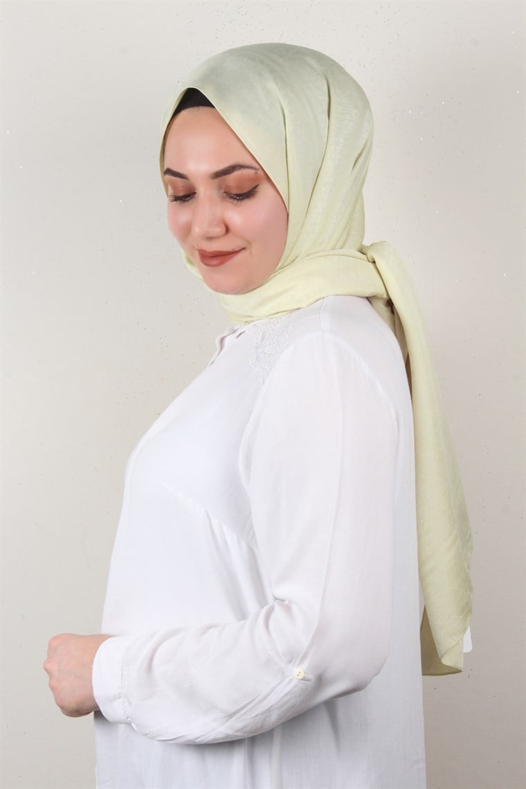 Jakarlı İpeksi Şal 8084-5 Fil dişi