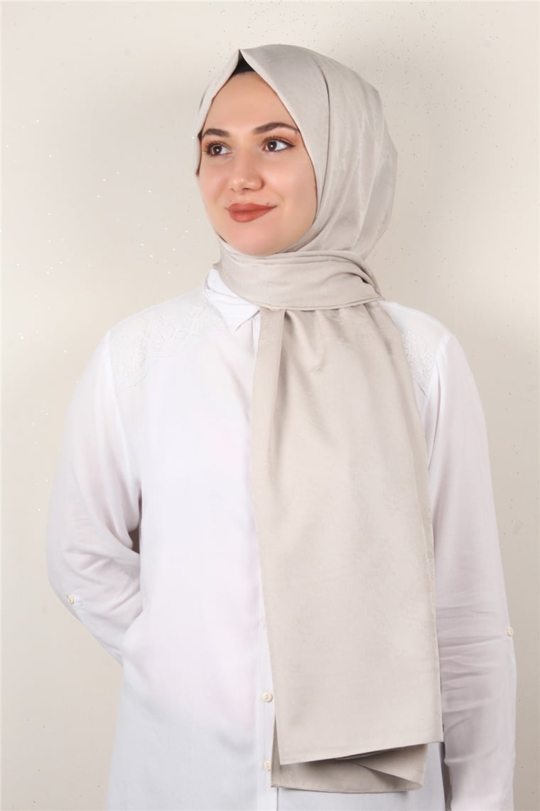 Jakarlı İpeksi Şal 8085-24 Koyu Taş