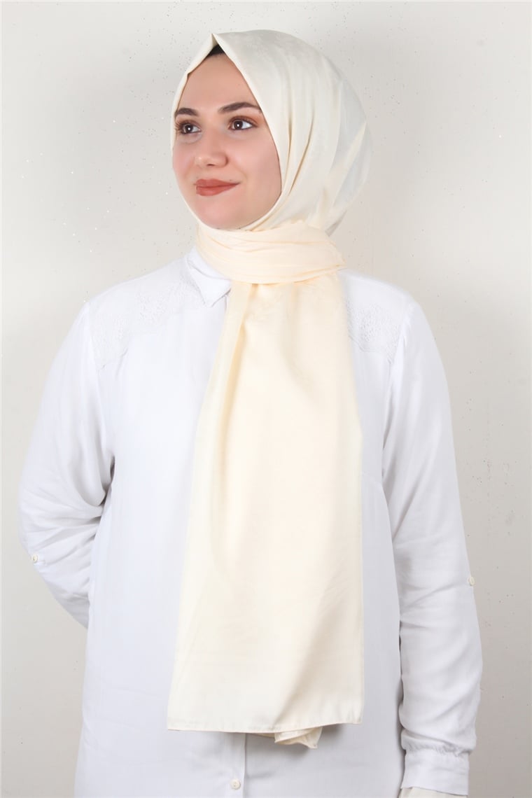Jakarlı İpeksi Şal 8085-9 Vanilya