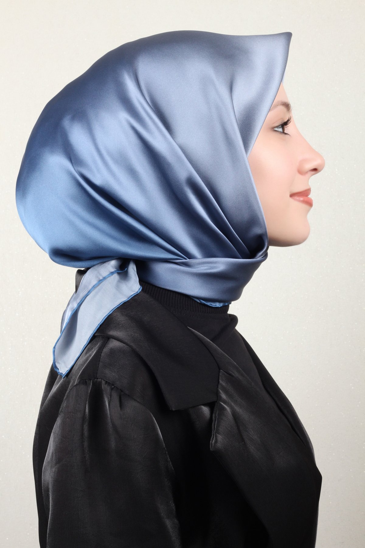 Joyas Degrade İpek Eşarp 4141-1 İndigo