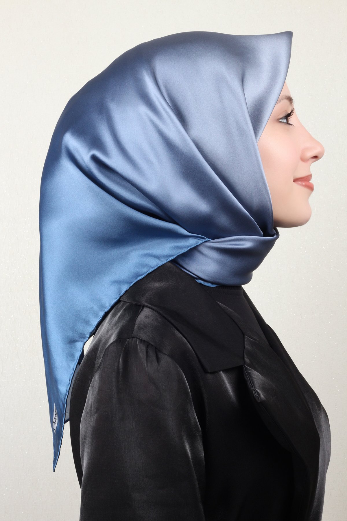 Joyas Degrade İpek Eşarp 4141-1 İndigo