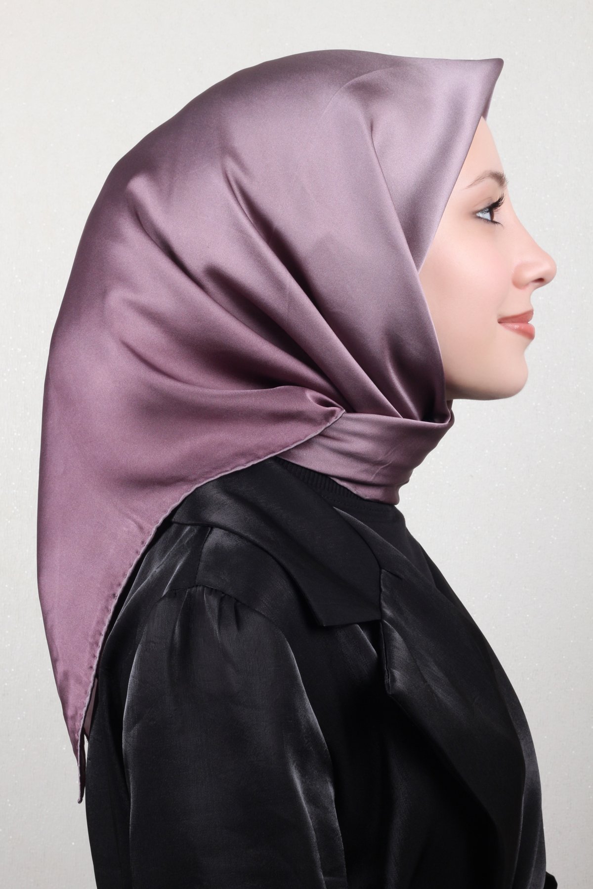 Joyas Degrade İpek Eşarp 4141-7 İncir Moru