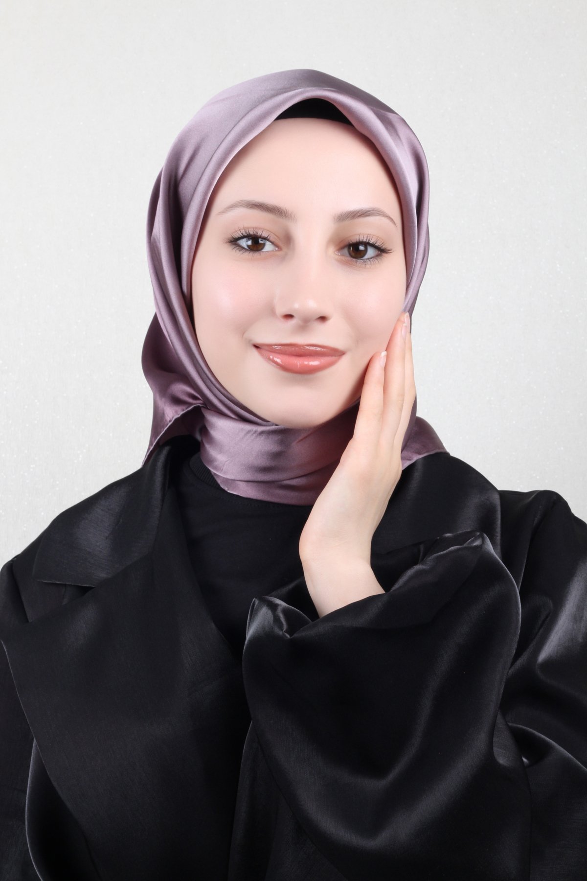 Joyas Degrade İpek Eşarp 4141-7 İncir Moru