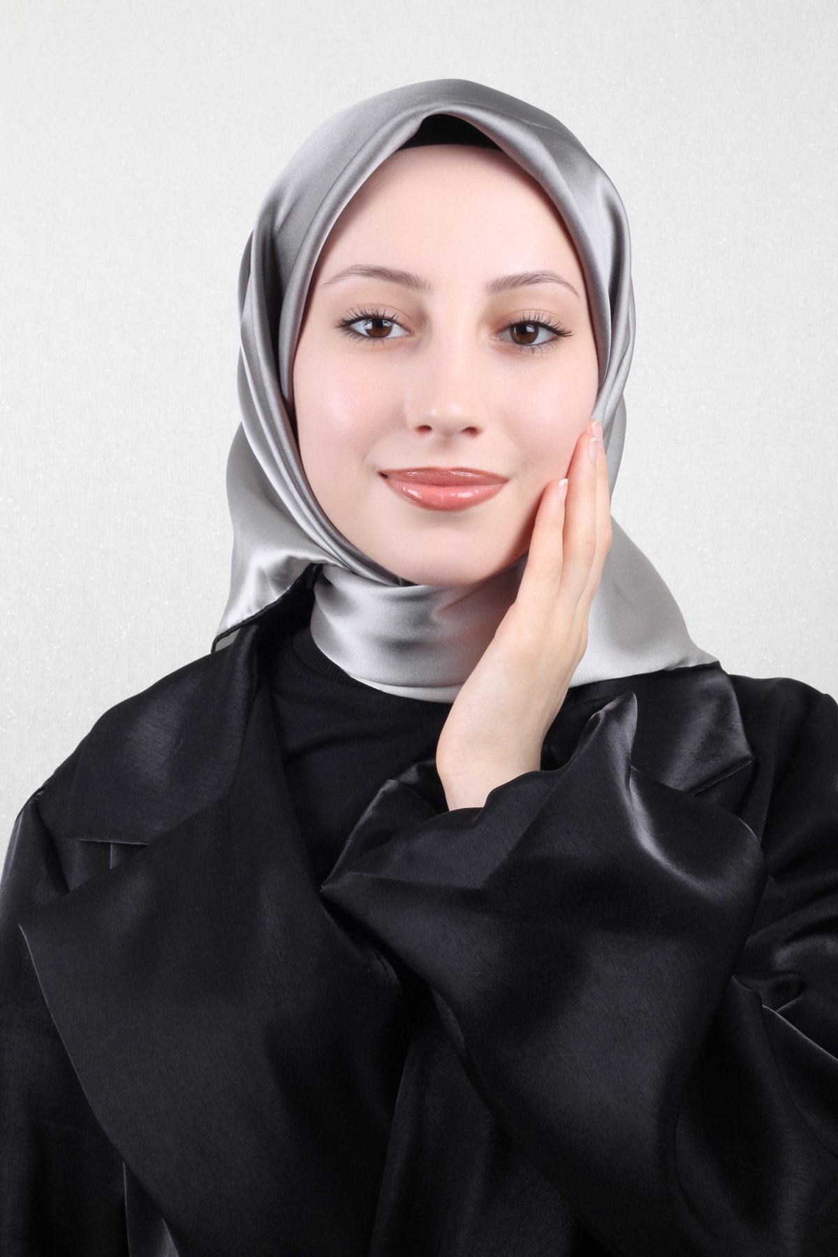 Joyas Degrade İpek Eşarp 4141-8 Füme-Siyah