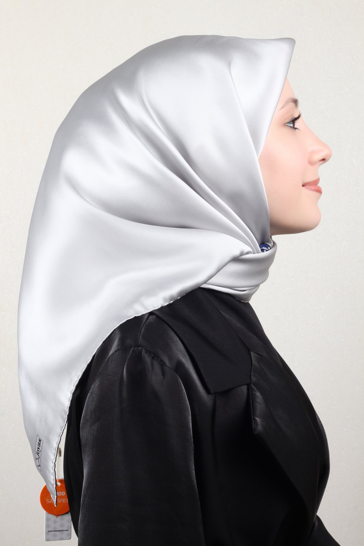 Joyas Düz İpek Eşarp 4142-12 Açık Gri