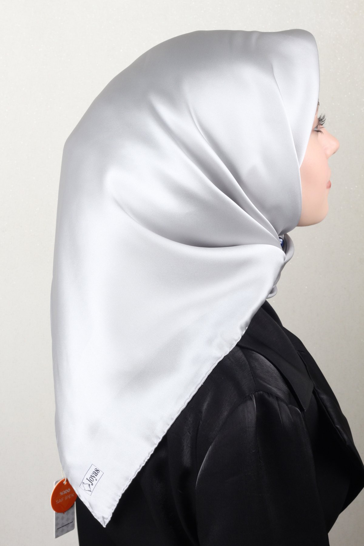 Joyas Düz İpek Eşarp 4142-12 Açık Gri