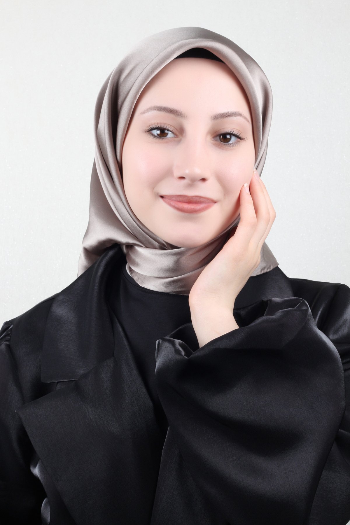 Joyas Düz İpek Eşarp 4142-14 Vizon