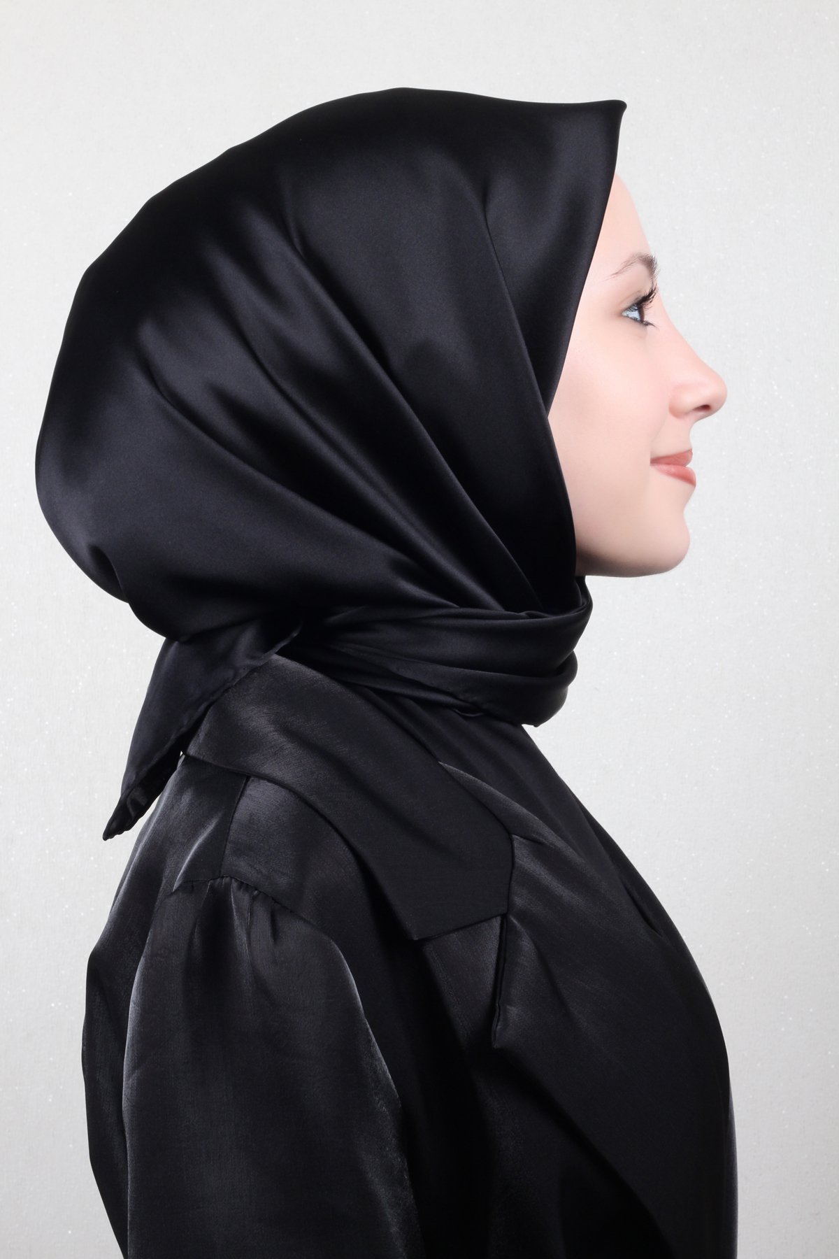 Joyas Düz İpek Eşarp 4142-2 Siyah