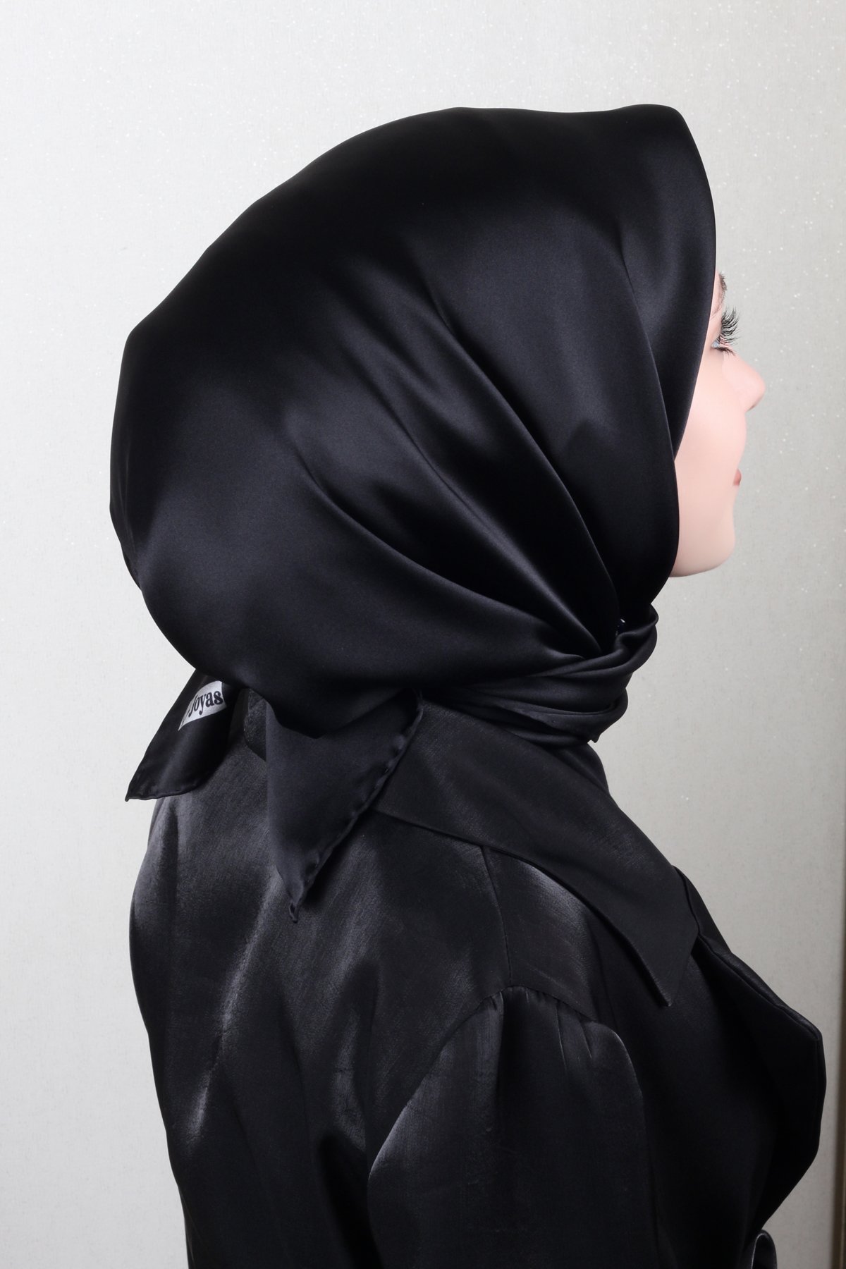 Joyas Düz İpek Eşarp 4142-2 Siyah