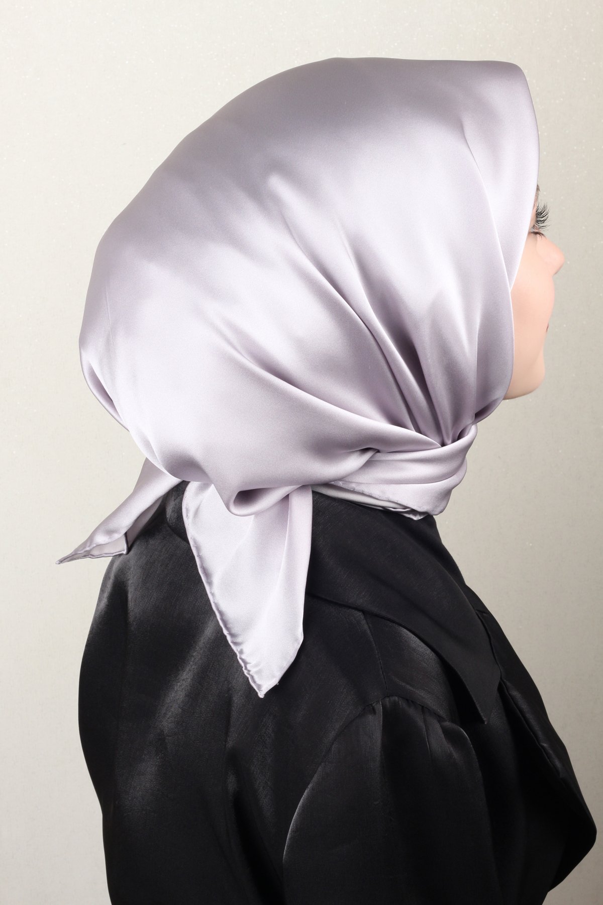 Joyas Düz İpek Eşarp 4142-4 Gümüş