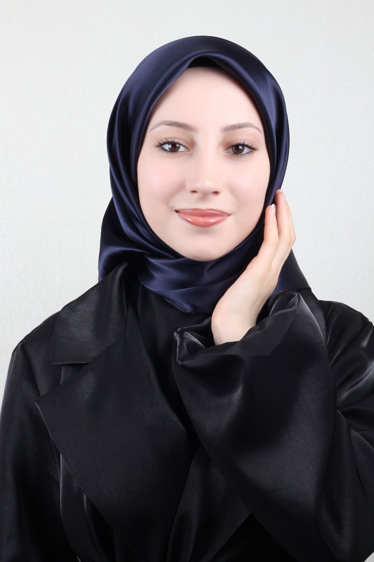 Joyas Düz İpek Eşarp 4142-5 Lacivert