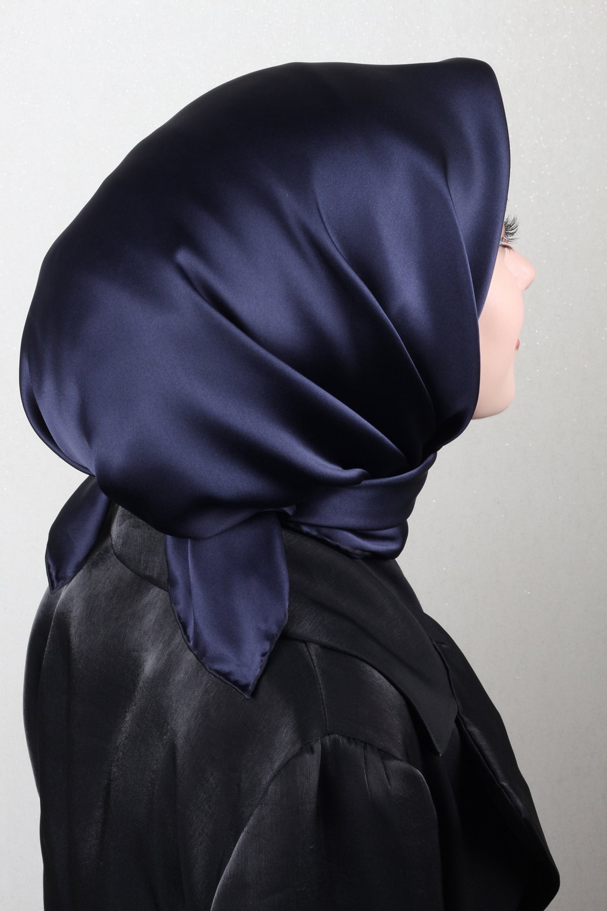 Joyas Düz İpek Eşarp 4142-5 Lacivert