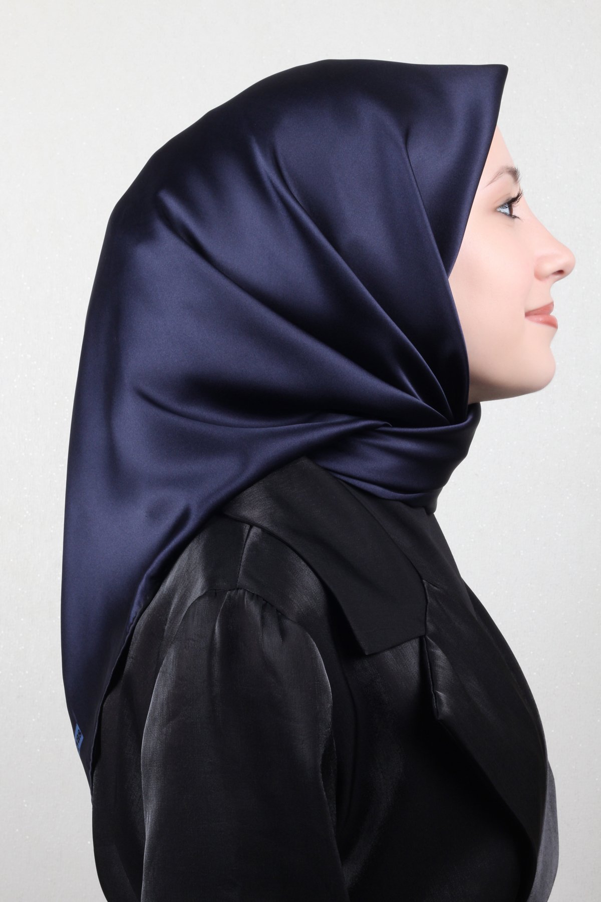 Joyas Düz İpek Eşarp 4142-5 Lacivert