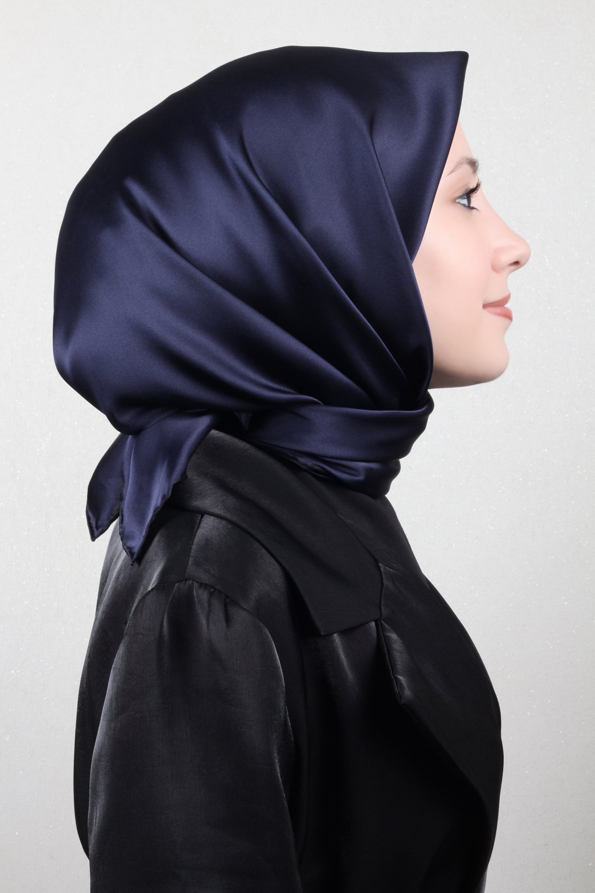 Joyas Düz İpek Eşarp 4142-5 Lacivert