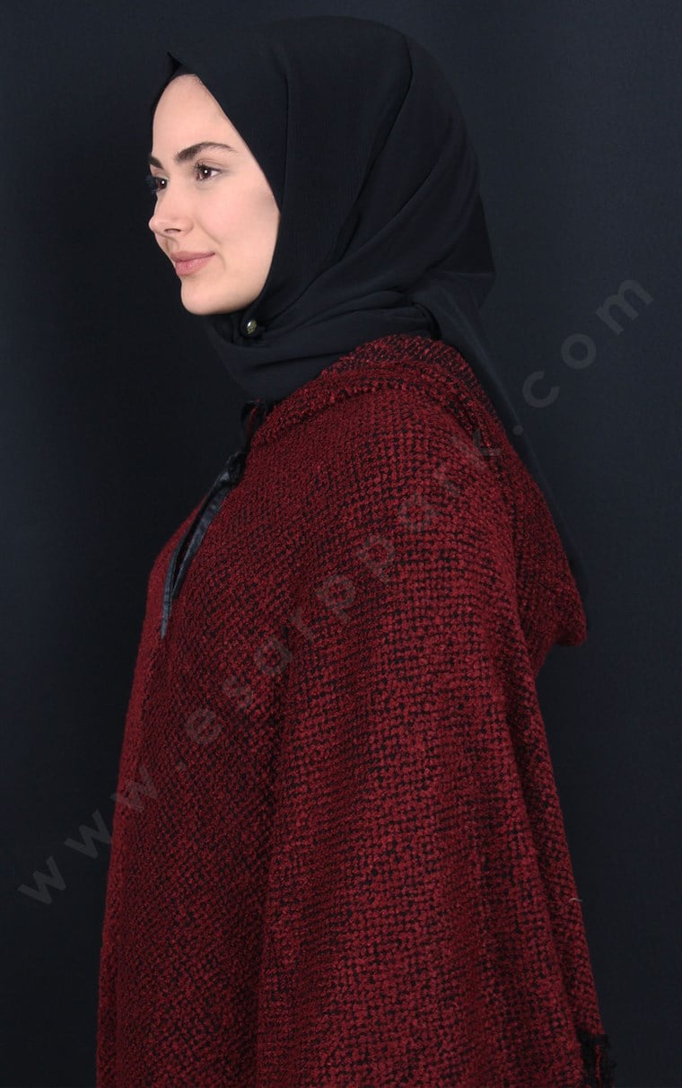 Kapşonlu Panço 10011-3