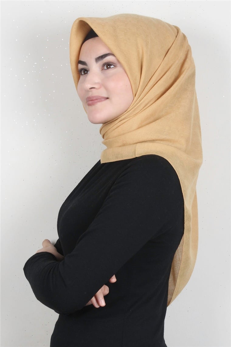 Keten Pamuklu Eşarp 3395-18 Portal Çiçeği
