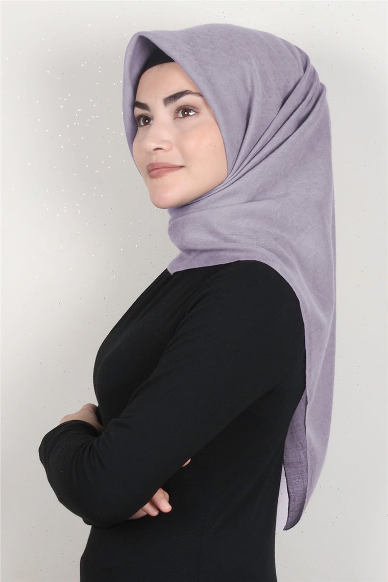 Keten Pamuklu Eşarp 3395-5 Leylak