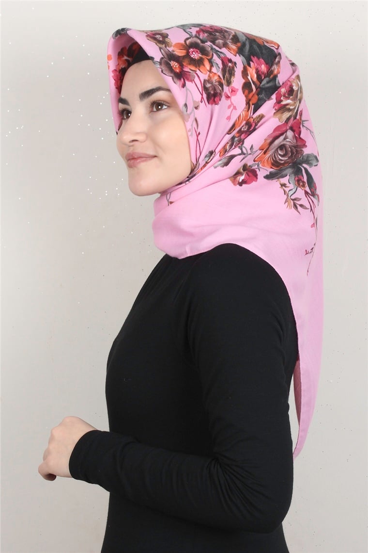 Kışlık Yün Eşarp 1197-3 Pembe