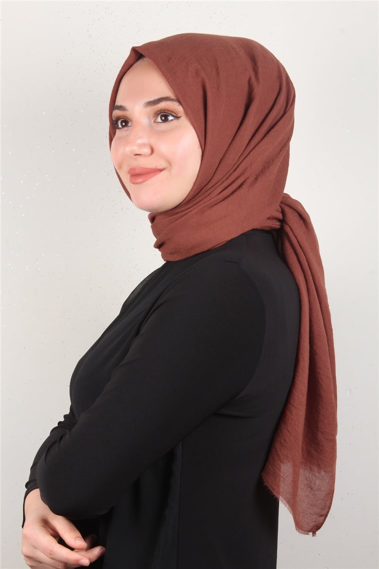 Kraşlı Pamuk Şal 2723-26 Taba